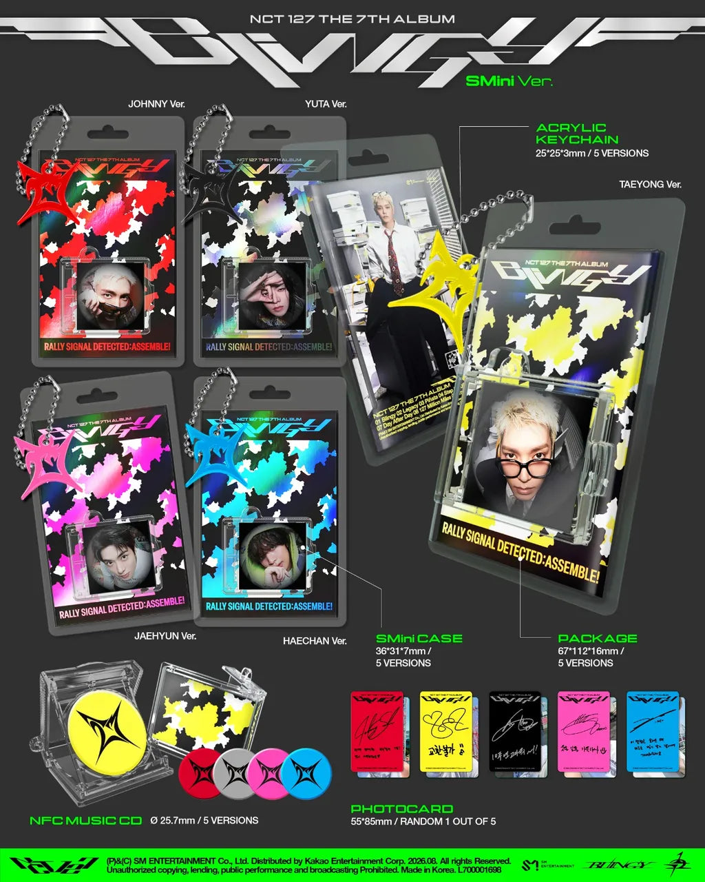 NCT 127 The 7th Album BLINGY SMini Ver. contents