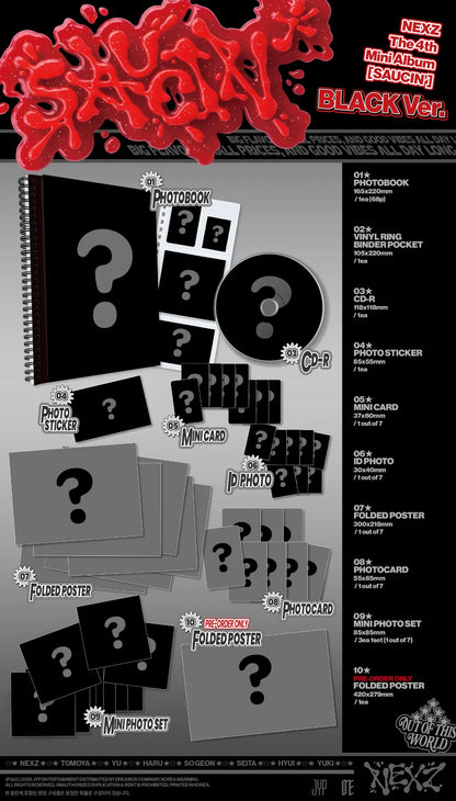 NEXZ SAUCIN Black Version contents