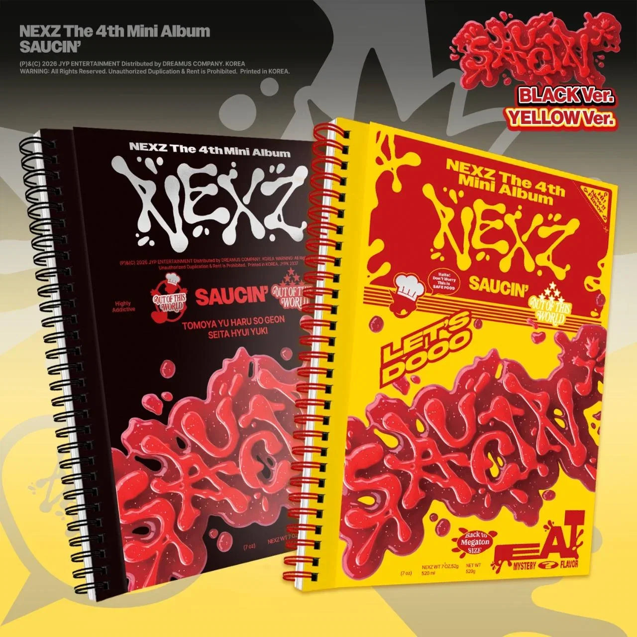 NEXZ SAUCIN Black and Yellow Versions