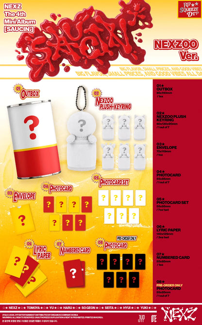 NEXZ SAUCIN NEXZOO Version contents