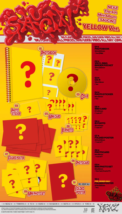 NEXZ SAUCIN Yellow Version contents