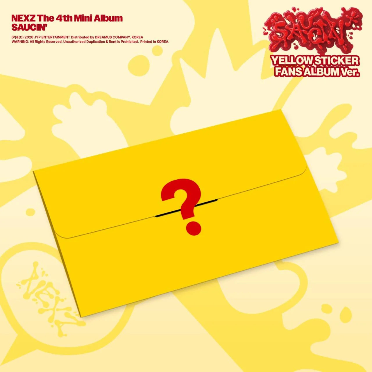 NEXZ SAUCIN Yellow Sticker Fans Album