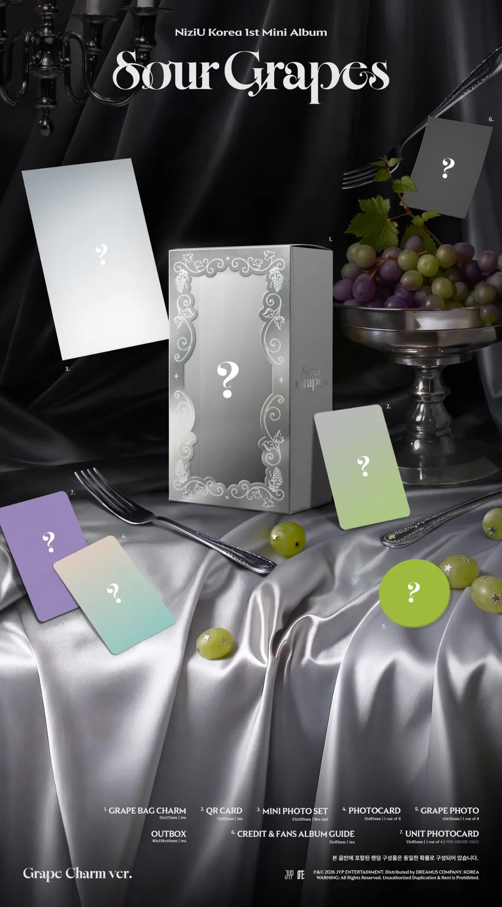NiziU Sour Grapes Grape Charm version contents