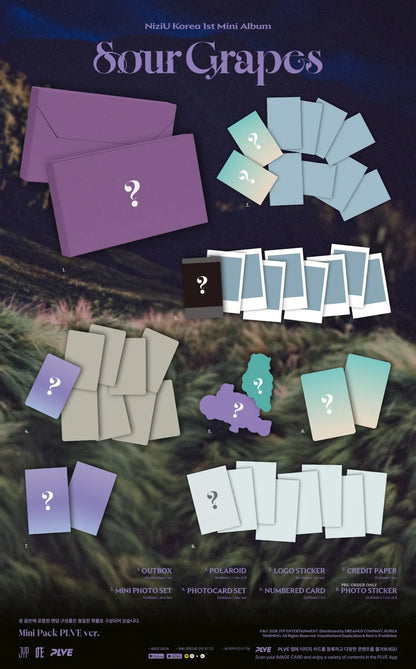 NiziU Sour Grapes Mini Pack PLVE version contents