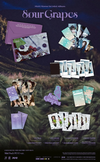 NiziU Sour Grapes Mini Pack PLVE updated album contents