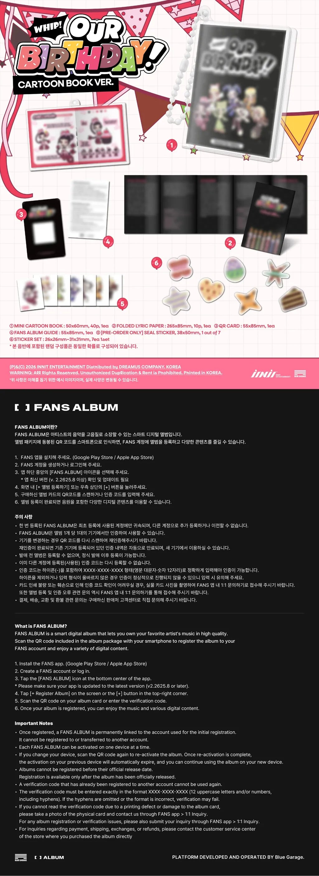 OURBIRTHDAY Cartoon Book Ver. FANS Album details