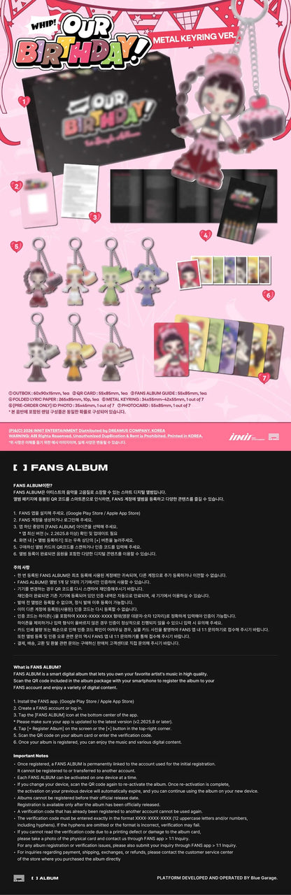 OURBIRTHDAY Our Birthday Metal Keyring Ver. album inclusions