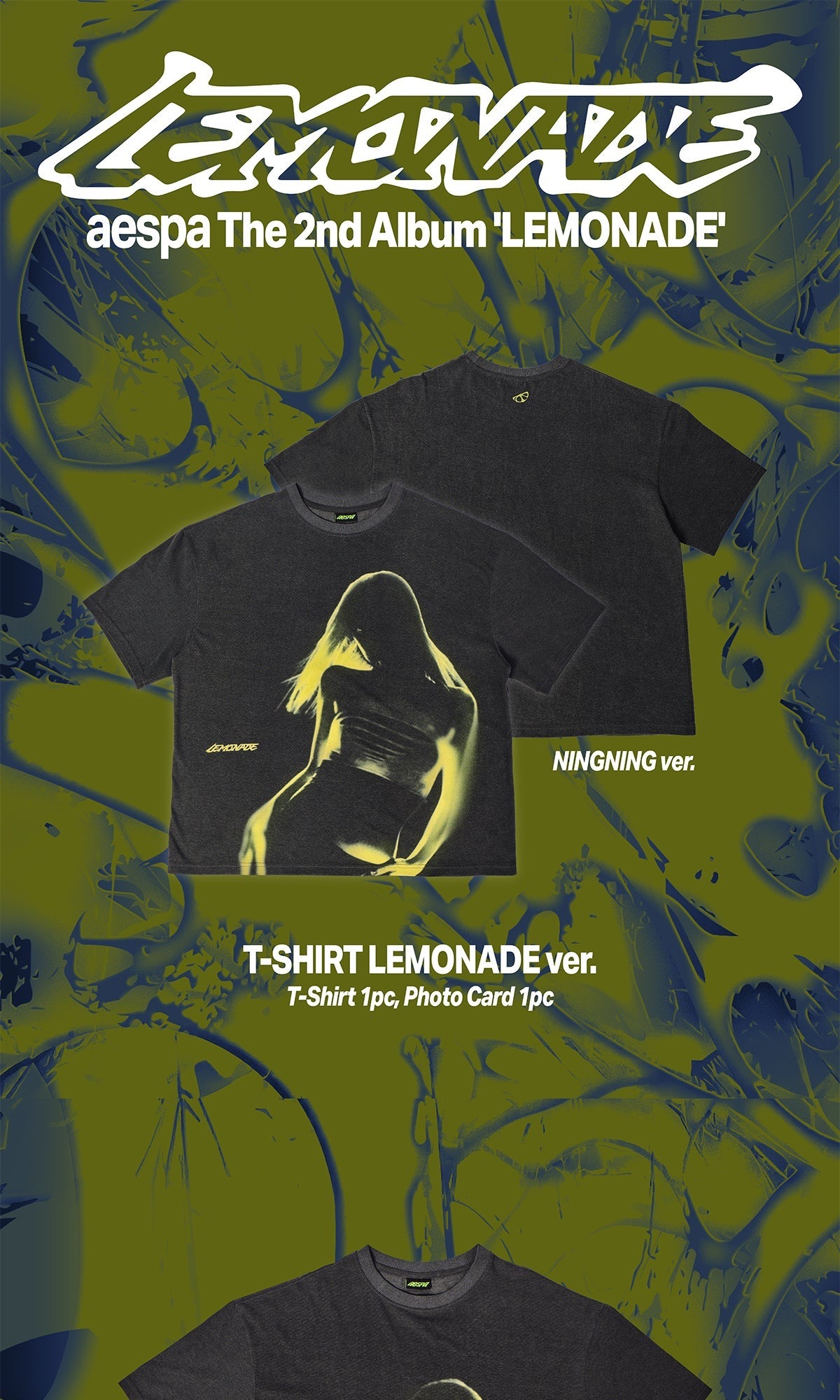 [PRE-ORDER] AESPA - MAKE IT LEMONADE OFFICAL MD [T-SHIRT SET LEMONADE ver.]