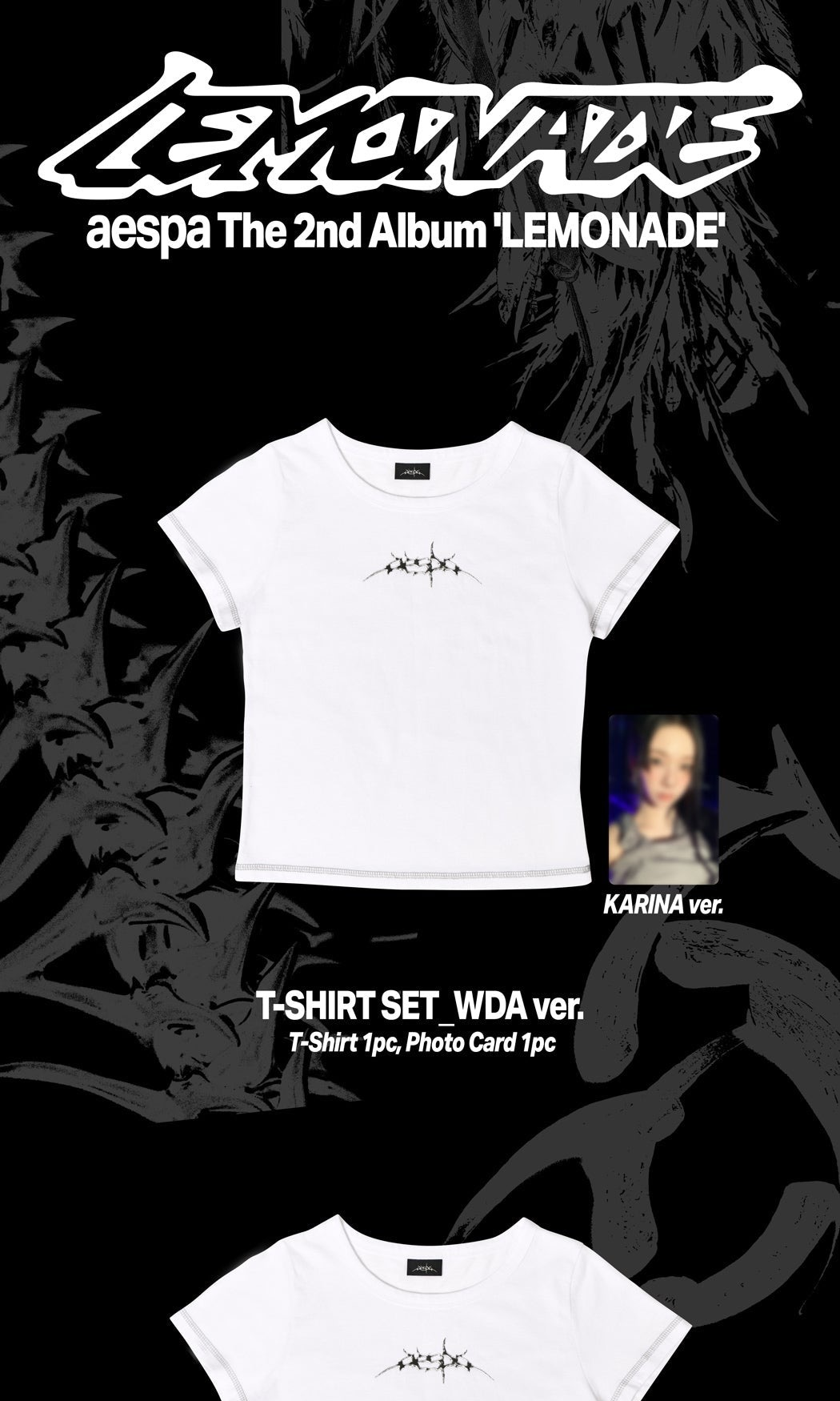[PRE-ORDER] AESPA - MAKE IT LEMONADE OFFICAL MD [T-SHIRT SET WDA ver.]