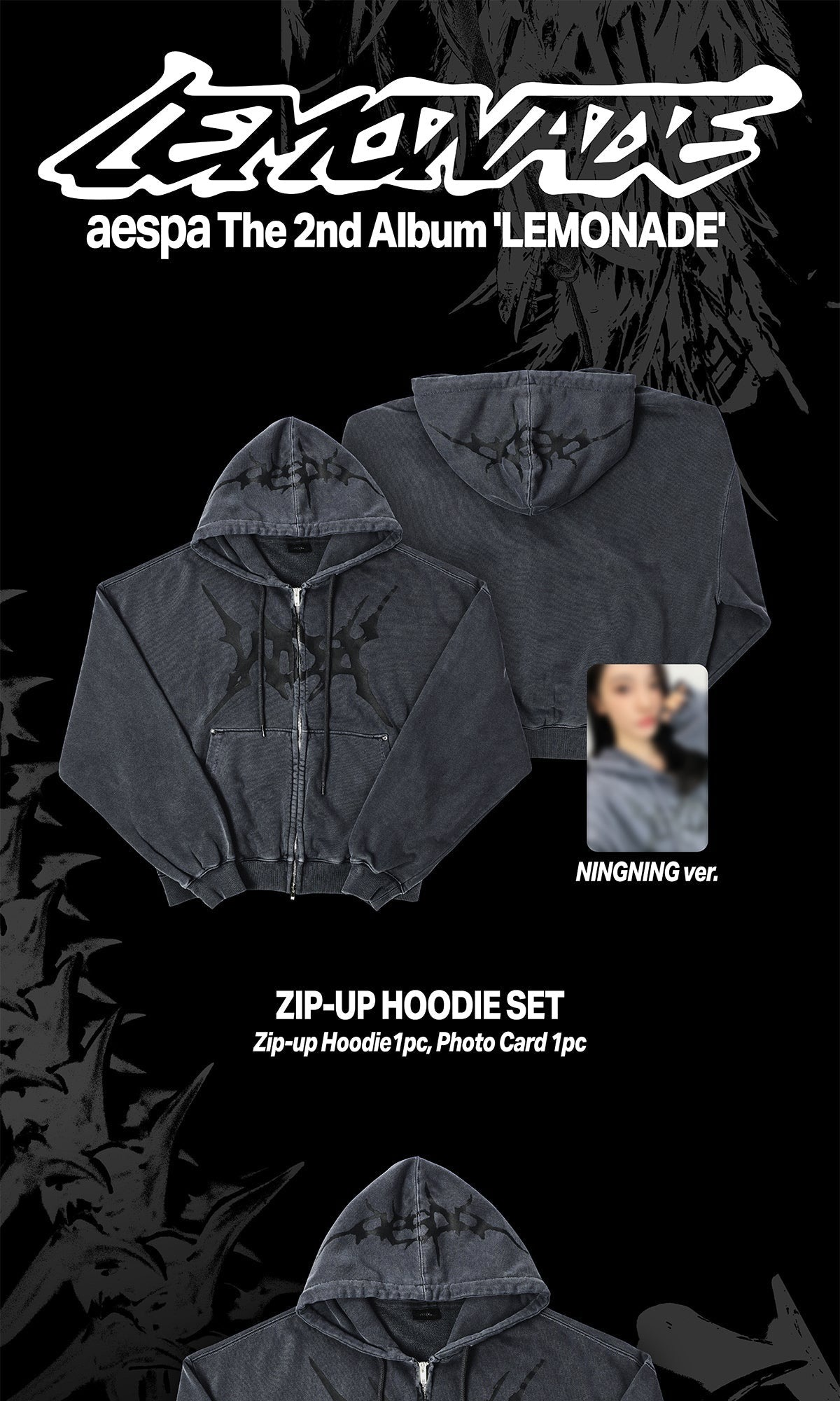 [PRE-ORDER] AESPA - MAKE IT LEMONADE OFFICAL MD [ZIP-UP HOODIE SET]