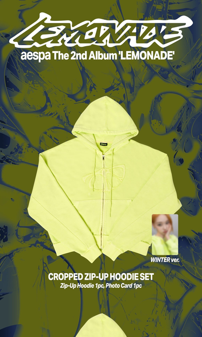 [PRE-ORDER] AESPA - MAKE IT LEMONADE OFFICAL MD [CROP ZIP-UP HOODIE SET]