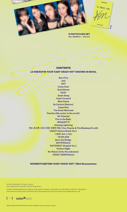 [PRE-ORDER] LE SSERAFIM TOUR [EASY CRAZY HOT ENCORE IN SEOUL DC]