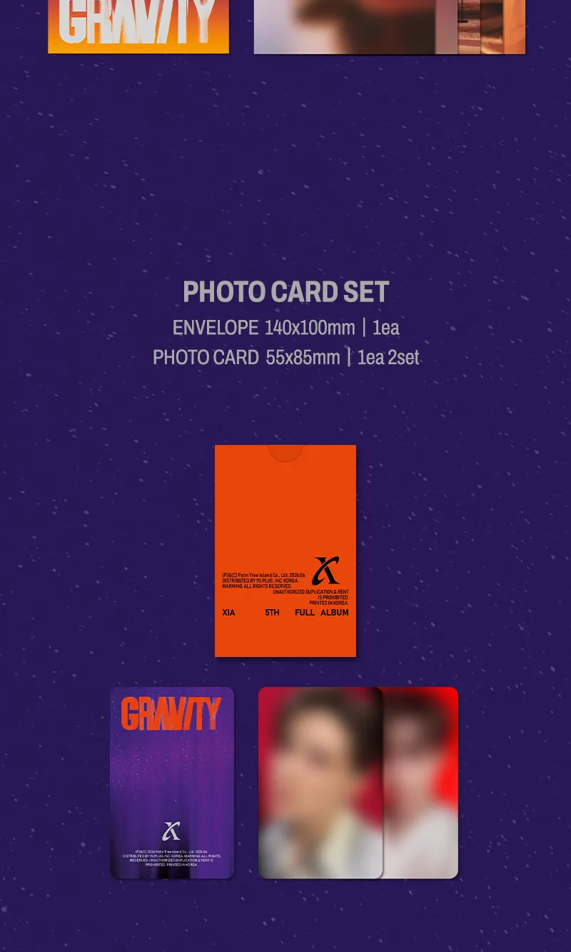 [PRE-ORDER] XIA 5th FULL ALBUM [GRAVITY/Solar (Limited Edition)Ver.]