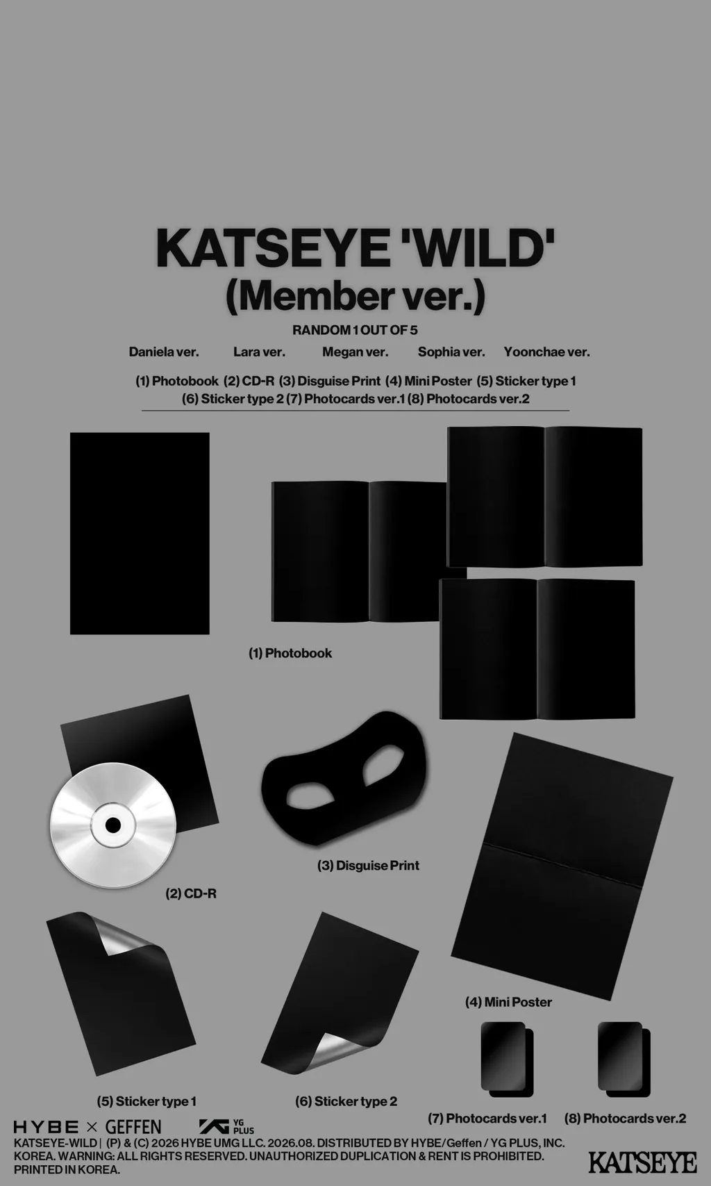 [PRE-ORDER]KATSEYE ALBUM [WILD/Member ver.]