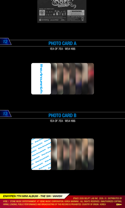 [PRE-ORDER] ENHYPEN [THE SIN : VANISH/Standard Ver.]