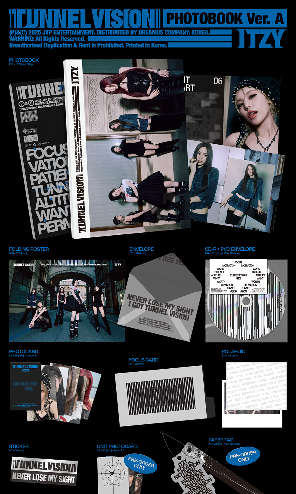 ITZY 11TH MINI ALBUM [TUNNEL VISION/STANDARD VER.]