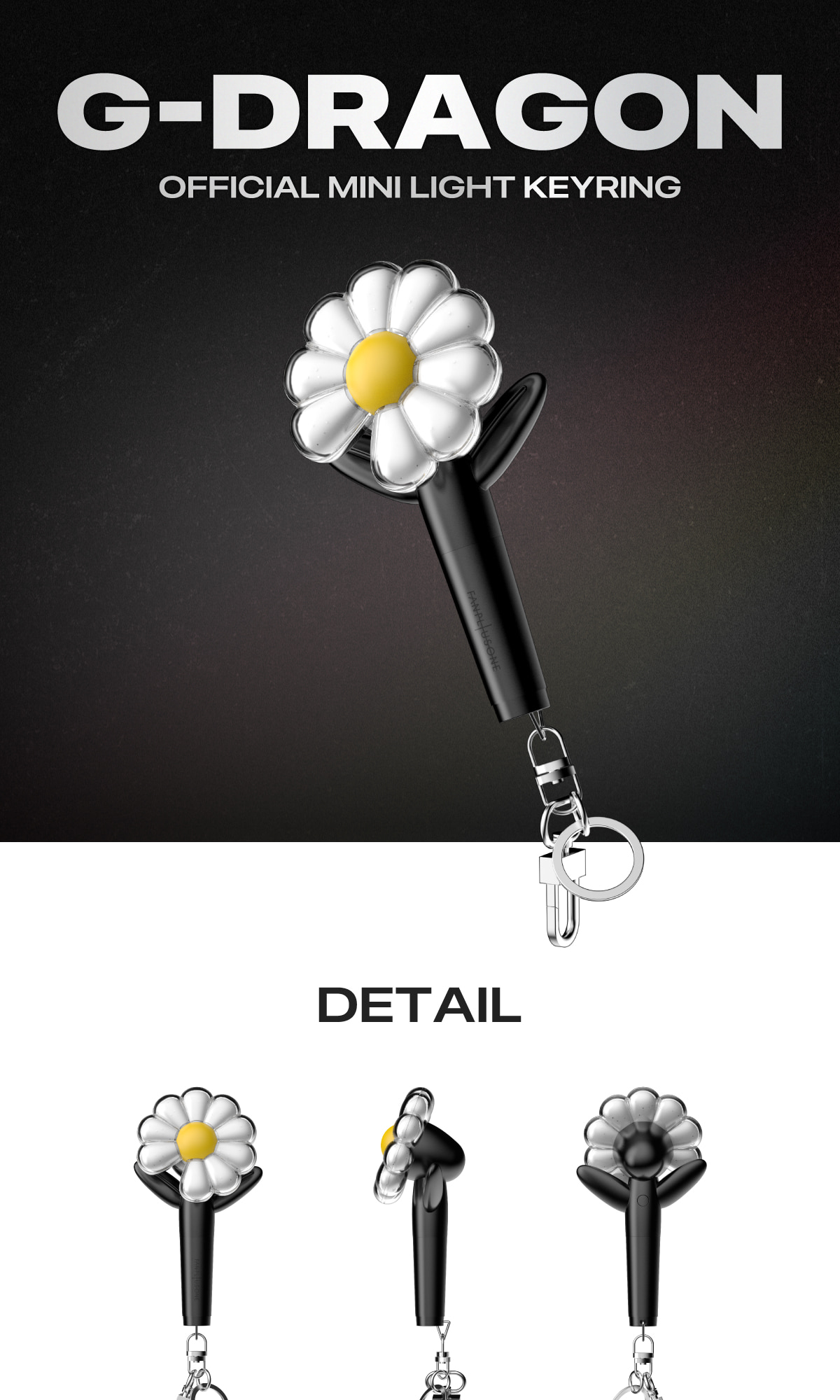 G-DRAGON OFFICIAL MINI LIGHT KEYRING LIGHTSTICK – Kawaii Alley