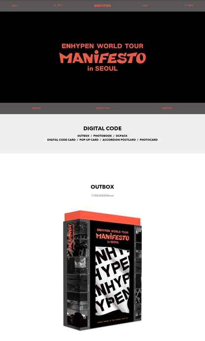 ENHYPEN [ENHYPEN WORLD TOUR <MANIFESTO> in SEOUL] DIGITAL CODE
