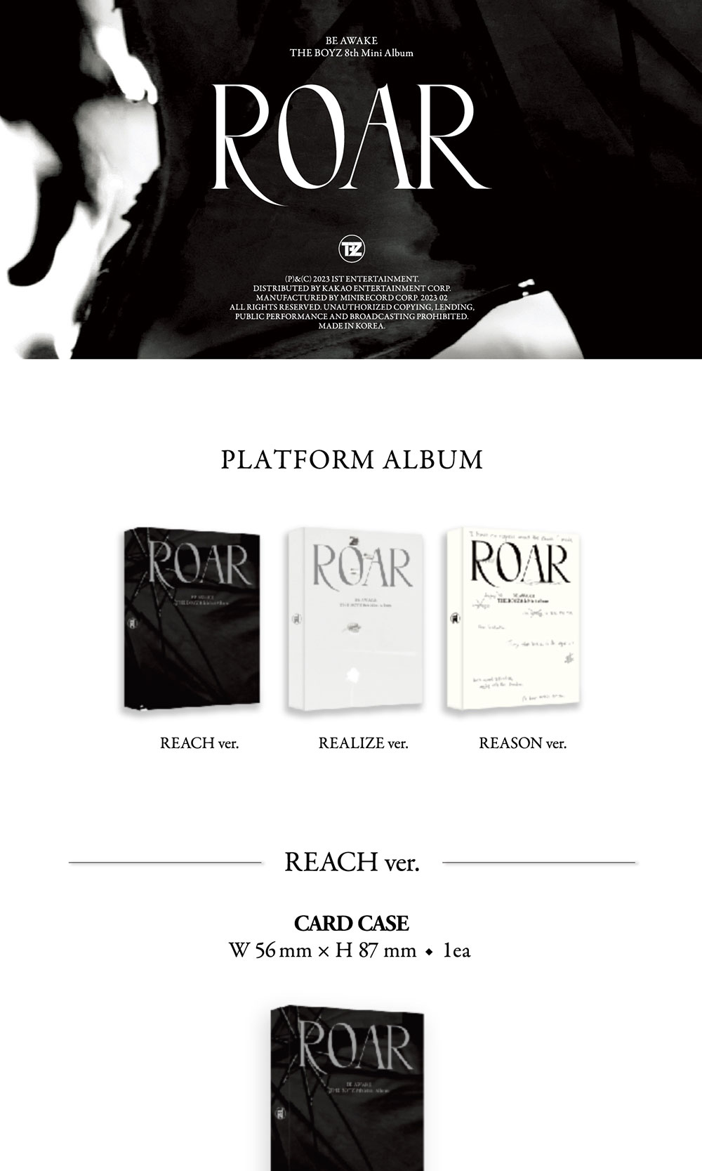 THE BOYZ 8TH MINI ALBUM [BE AWAKE/PLATFORM ver.]