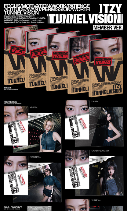 [PRE-ORDER] ITZY 11TH MINI ALBUM [TUNNEL VISION/MEMBER VER.]