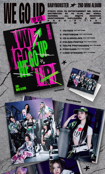 [PRE-ORDER] [MAKESTAR EXCLUSIVE] BABYMONSTER 2ND MINI ALBUM [WE GO UP/STANDARD VER.]