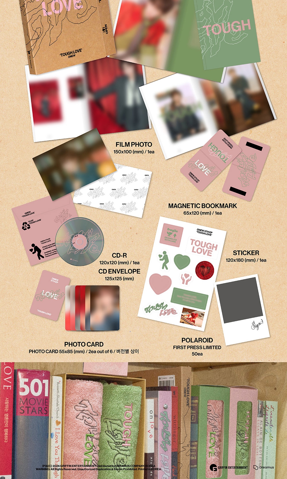 [PRE-ORDER] ONEW 5TH MINI ALBUM [TOUGH LOVE/BOOK VER.]