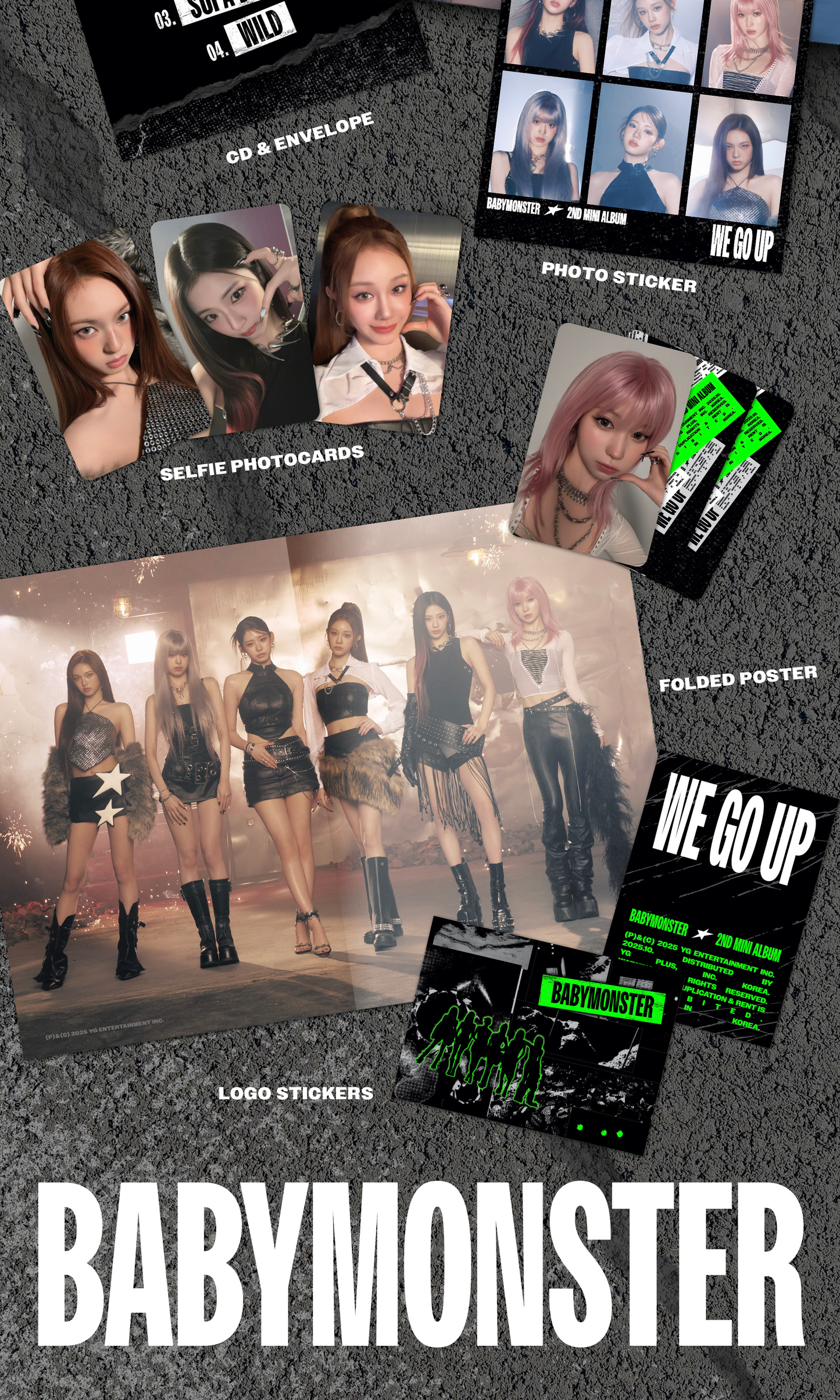 [PRE-ORDER] [MAKESTAR EXCLUSIVE] BABYMONSTER 2ND MINI ALBUM [WE GO UP/STANDARD VER.]