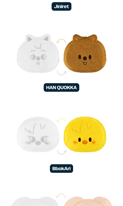 Stray Kids [dominATE : celebrATE] Merch - SKZOO REVERSIBLE FACE POUCH