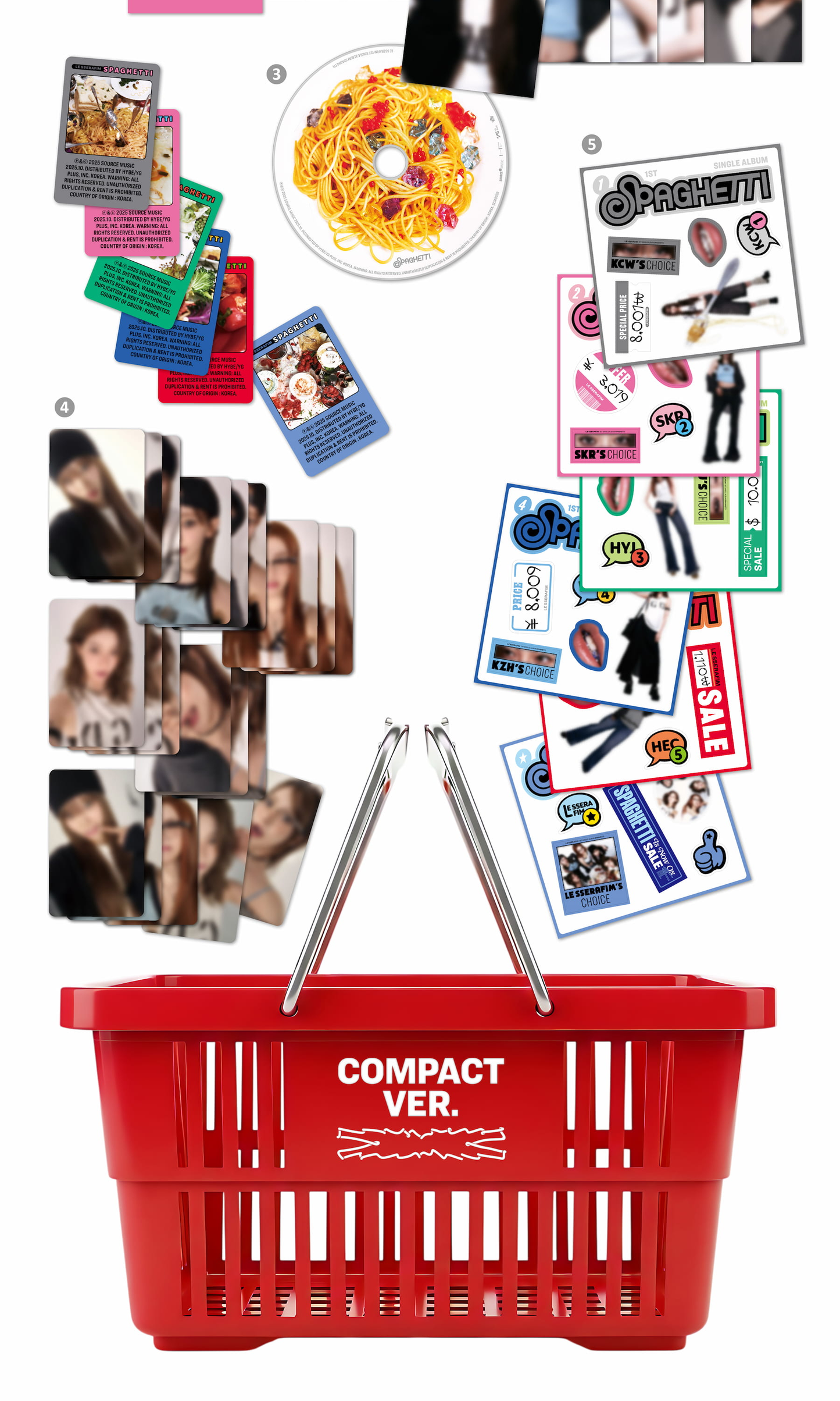 [PRE-ORDER] LE SSERAFIM 1st Single Album [SPAGHETTI/COMPACT VER.]