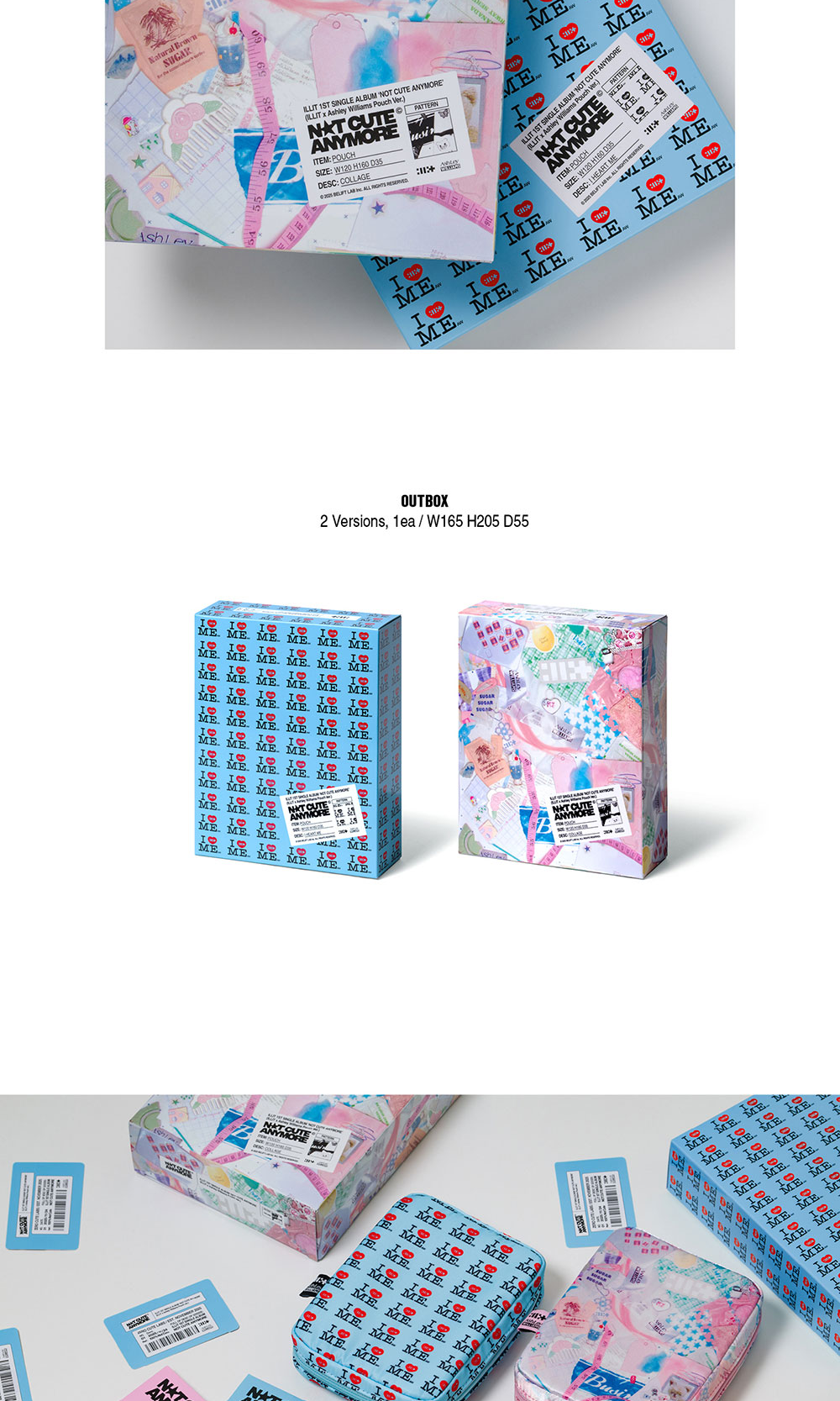 ILLIT 1st Single Album [NOT CUTE ANYMORE/ILLIT x Ashley Williams Pouch ver.]