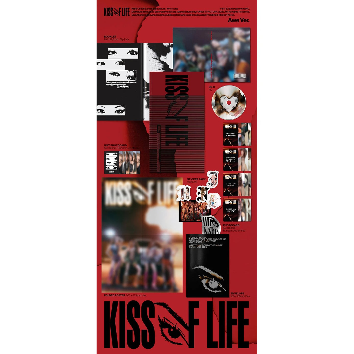 [PRE-ORDER] KISS OF LIFE - 2nd Single Album [Who is she] (Awe Ver.)