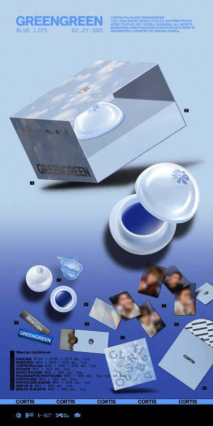 [PRE-ORDER] CORTIS The 2nd EP [GREENGREEN] ('Blue Lips' Lip Balm ver.)