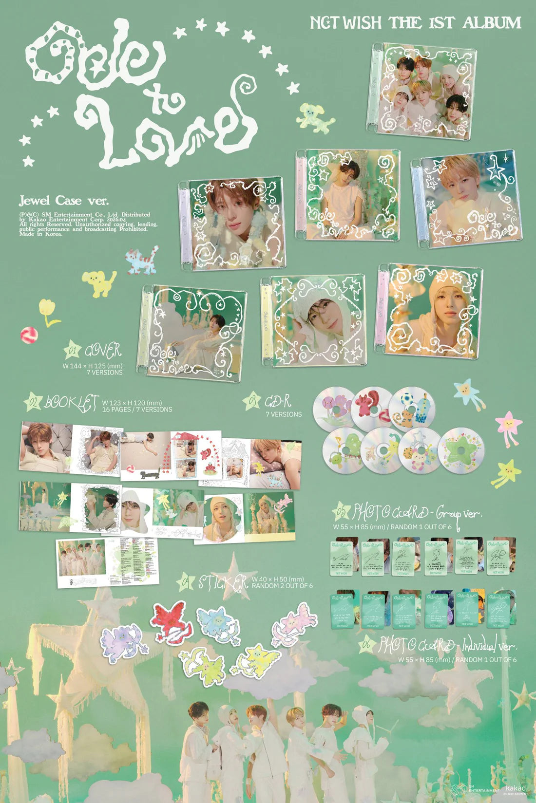 NCT WISH 1st Full Album [Ode to Love / Jewel Case Ver.]