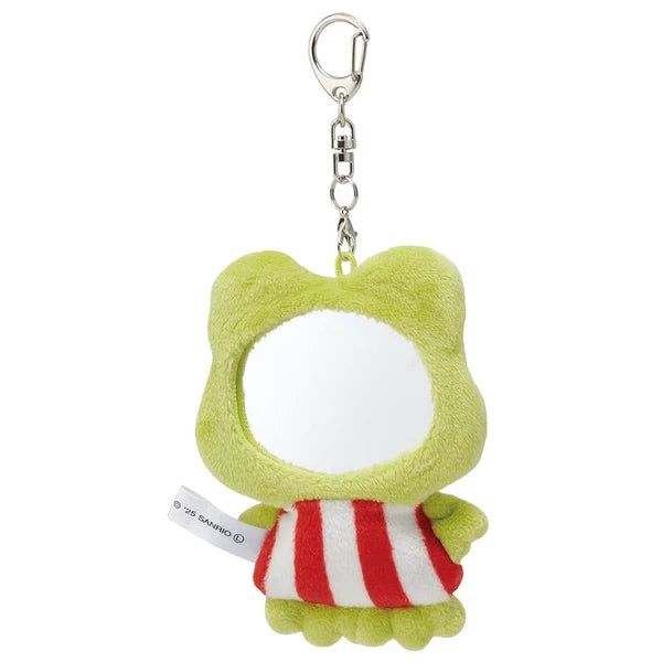 Sanrio Kerokerokeroppi die-cut plush mirror back and detail