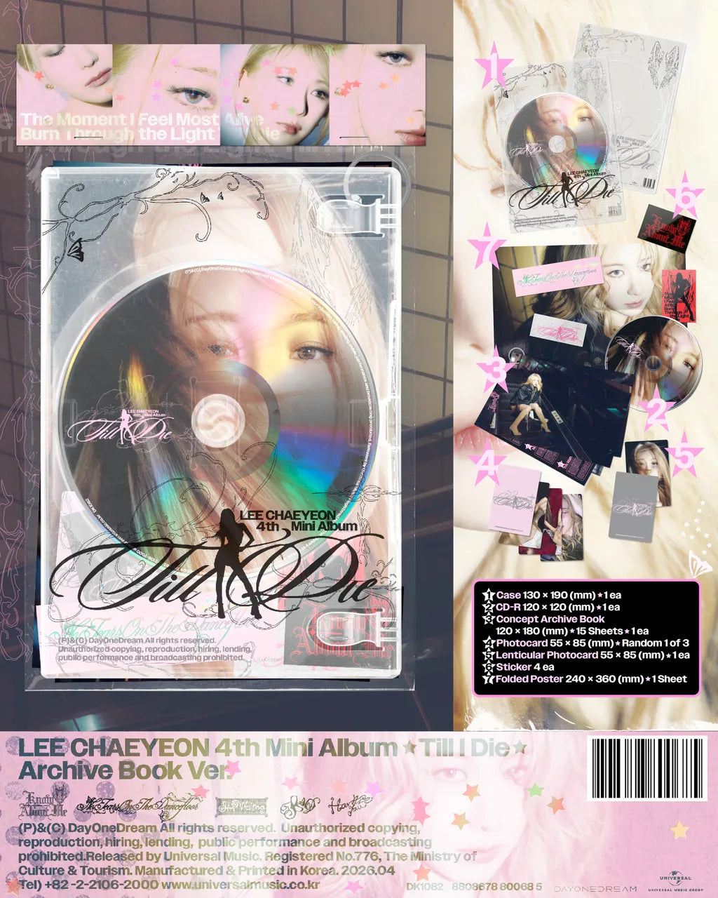 LEE CHAEYEON 4th Mini Album [Till I Die/Archive Book Ver.]