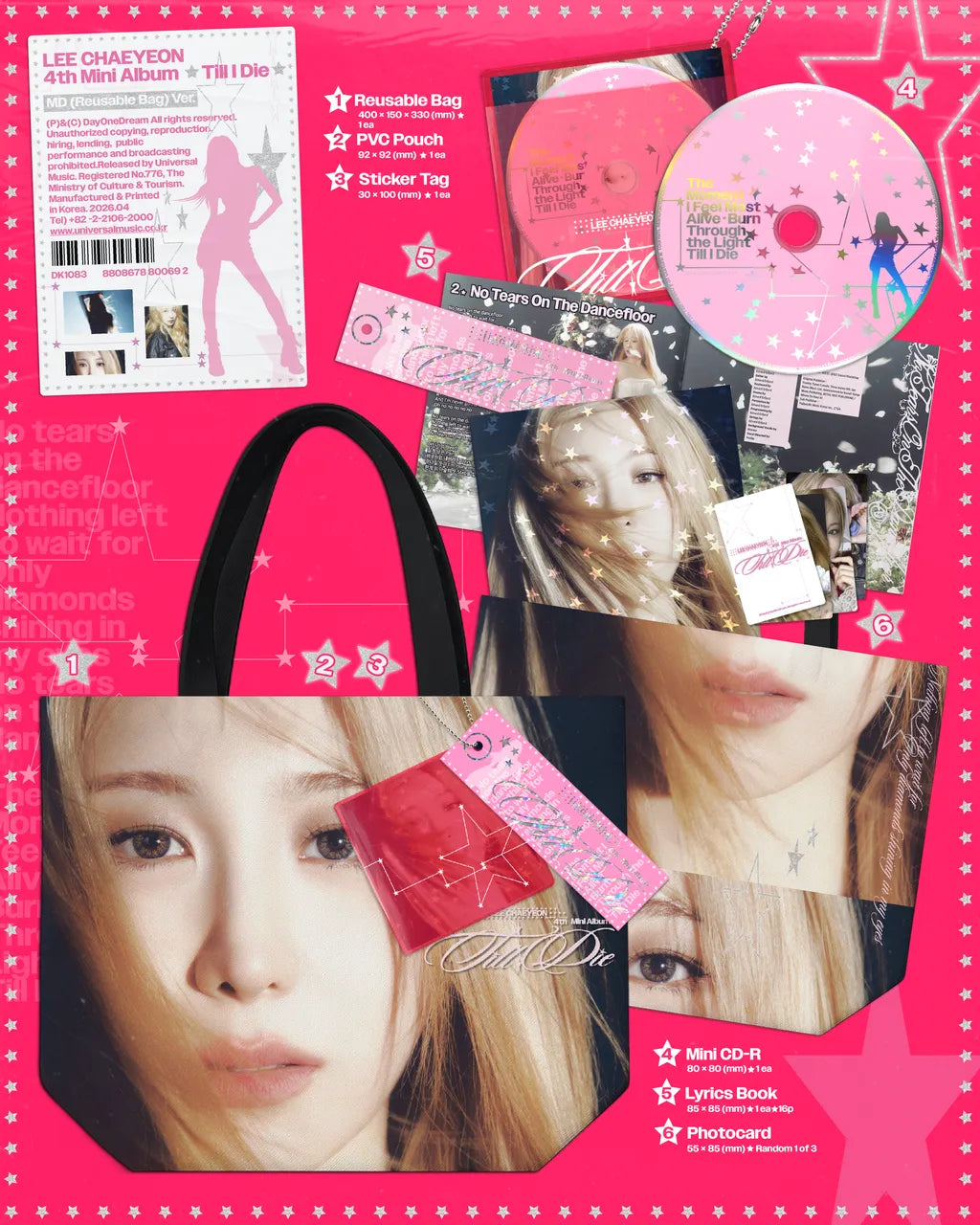 LEE CHAEYEON 4th Mini Album [Till I Die/Reusable Bag Ver.]
