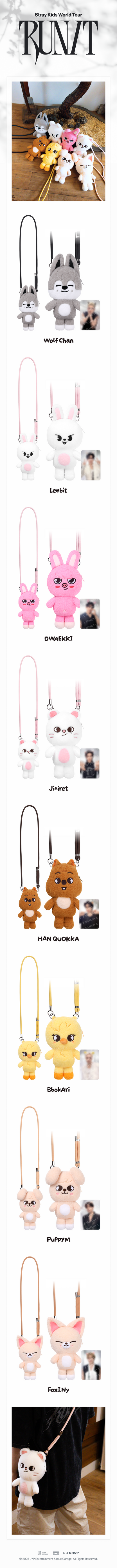 Stray Kids World Tour RIN:T SKZOO plush cross bag character details