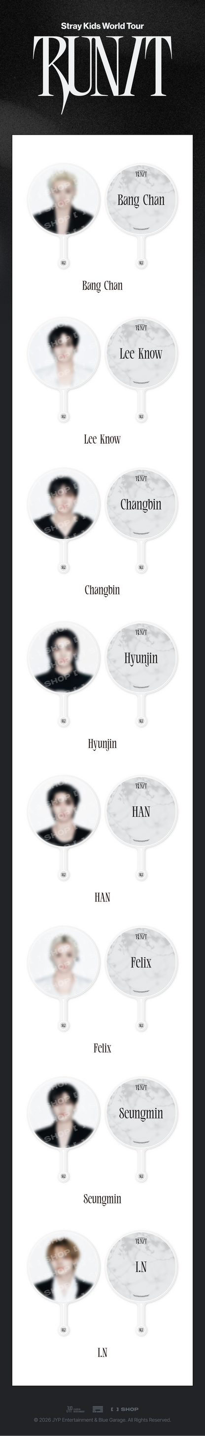 Stray Kids RUN IT MD Image Picket member details