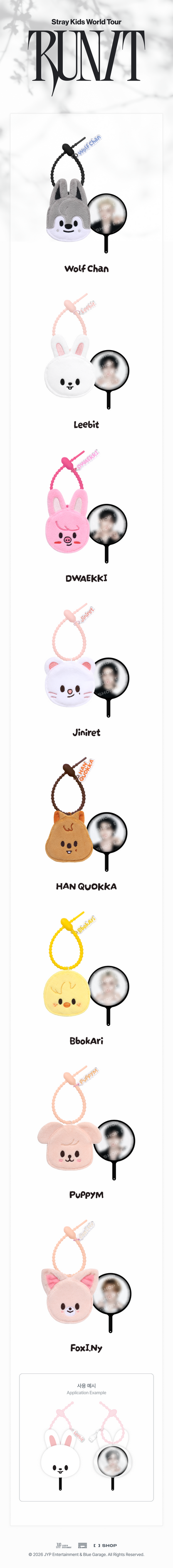 Stray Kids RUN IT MD SKZOO Hair Tie character details