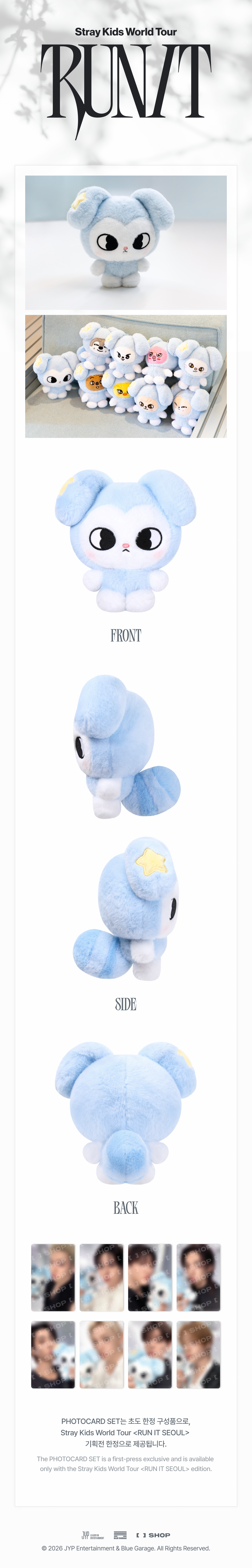 Stray Kids RUN IT TASY Plush Original Ver. product details