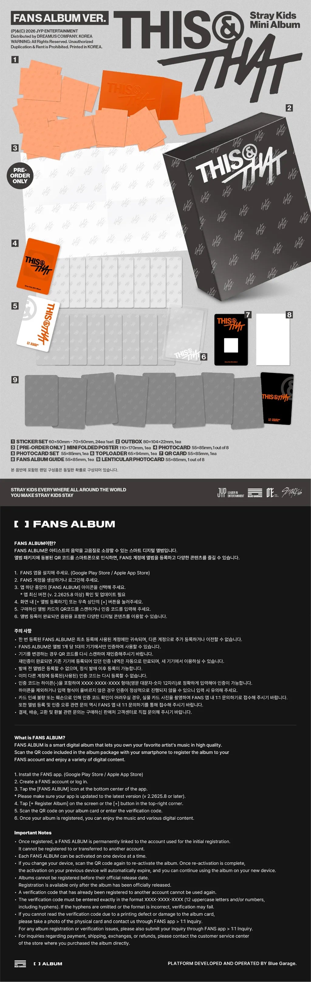 Stray Kids THIS & THAT Fans Album Ver contents image