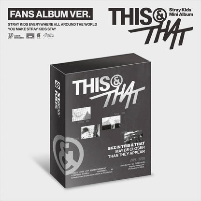 Stray Kids THIS & THAT Fans Album Ver.