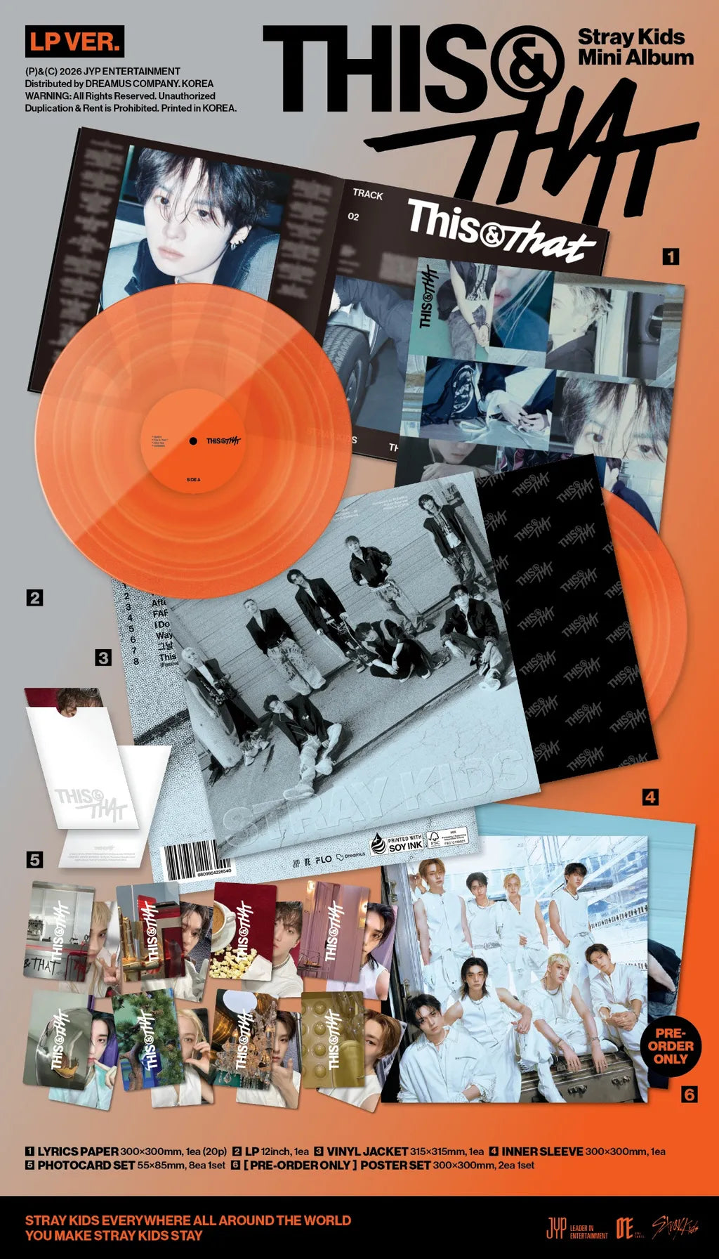 Stray Kids THIS & THAT Mini Album LP Ver contents