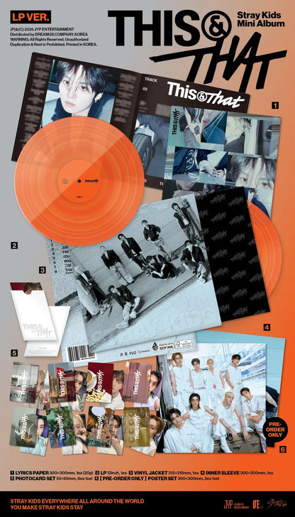 Stray Kids THIS & THAT Mini Album LP Ver contents