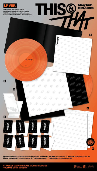 Stray Kids THIS & THAT Mini Album LP Ver. contents