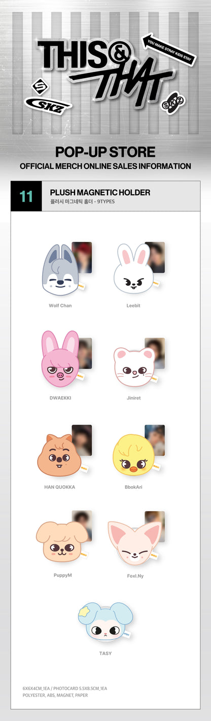 Stray Kids THIS & THAT Plush Magnetic Holder details and character types