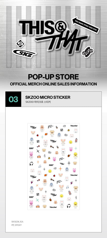 Stray Kids THIS & THAT SKZOO Micro Sticker product details