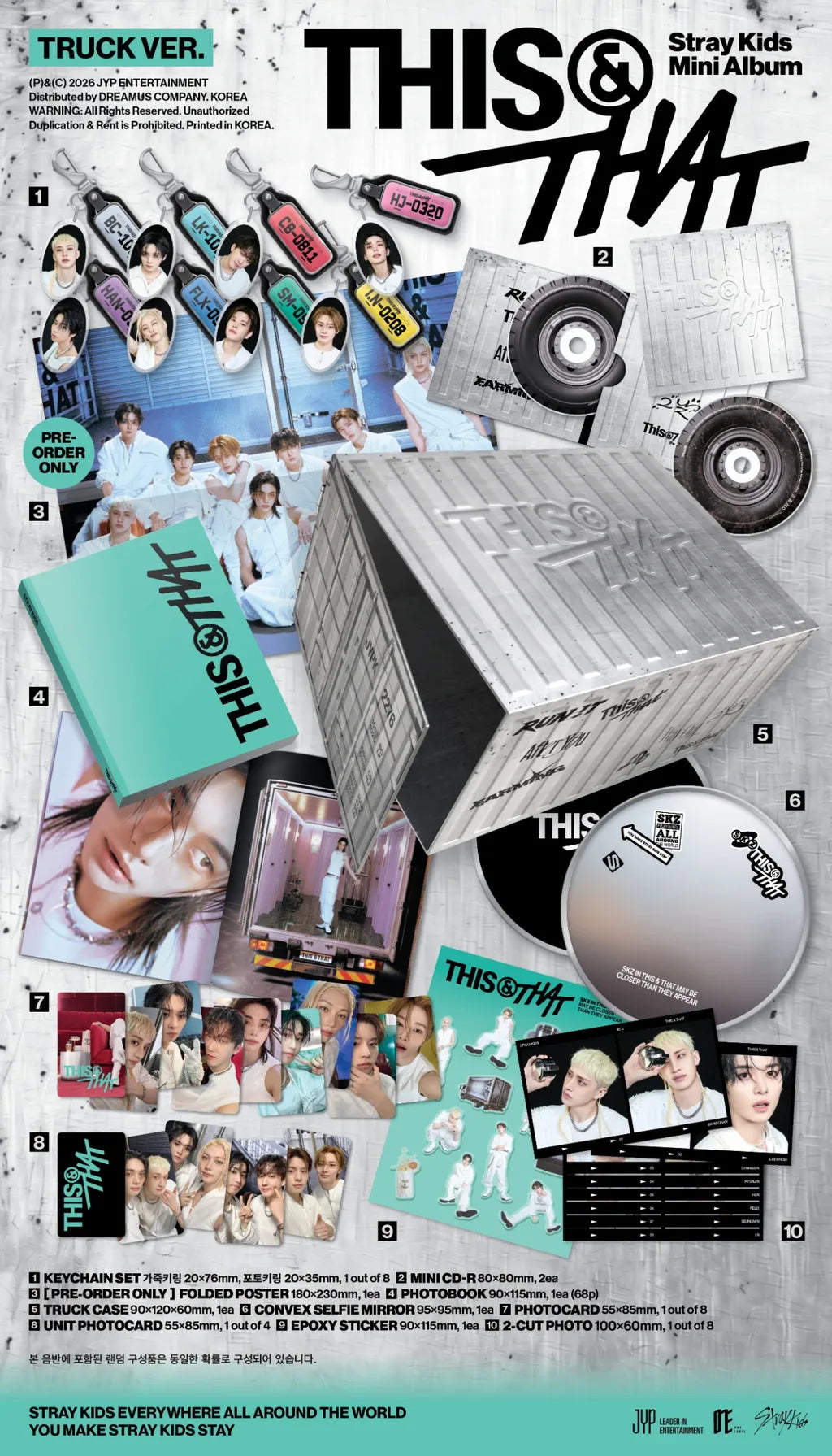 Stray Kids THIS & THAT Truck Ver. detailed contents