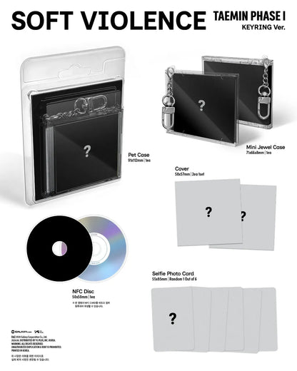 TAEMIN PHASE I Soft Violence KEYRING Ver. contents