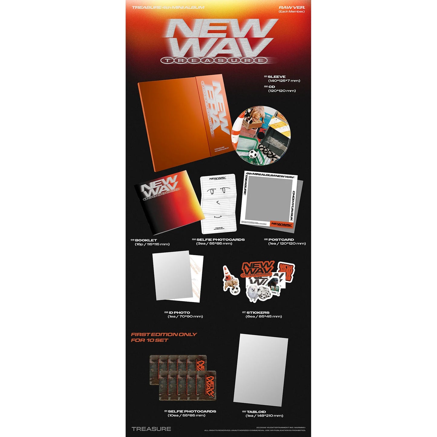 [PRE-ORDER] TREASURE 4TH MINI ALBUM [NEW WAV / Raw Ver]